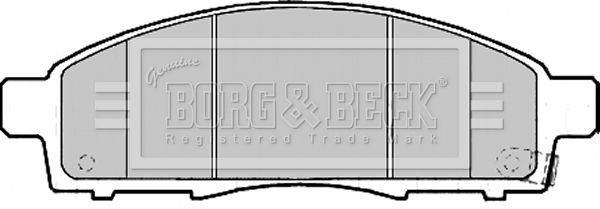 BORG & BECK stabdžių trinkelių rinkinys, diskinis stabdys BBP2189